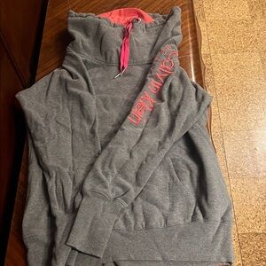 Calvin Klein Charcoal Hoodie with Coral Highlights